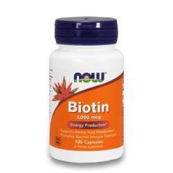 NOW Biotin 1000 мкг 100 капсули
