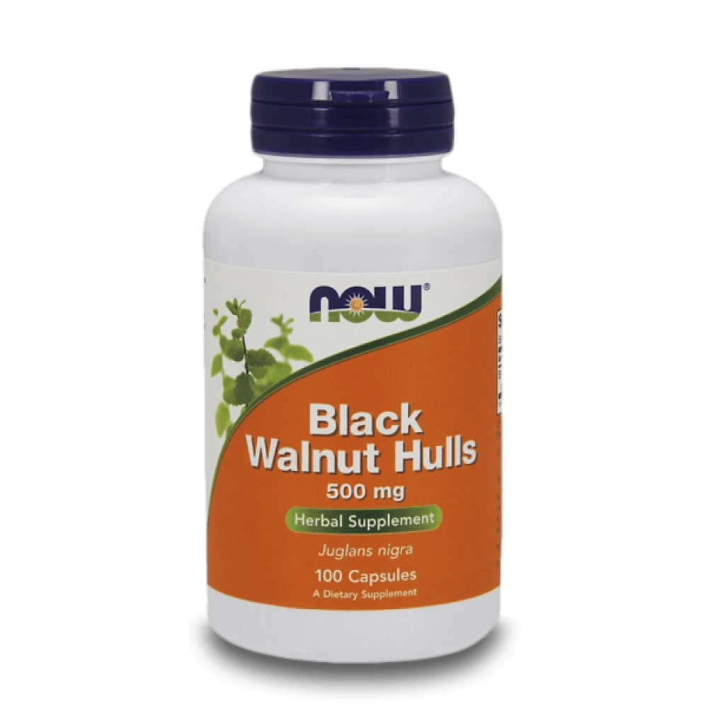 NOW Black Walnut Hulls 500 мг 100 капсули