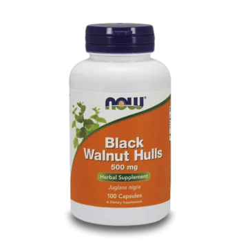 NOW Black Walnut Hulls 500 мг 100 капсули