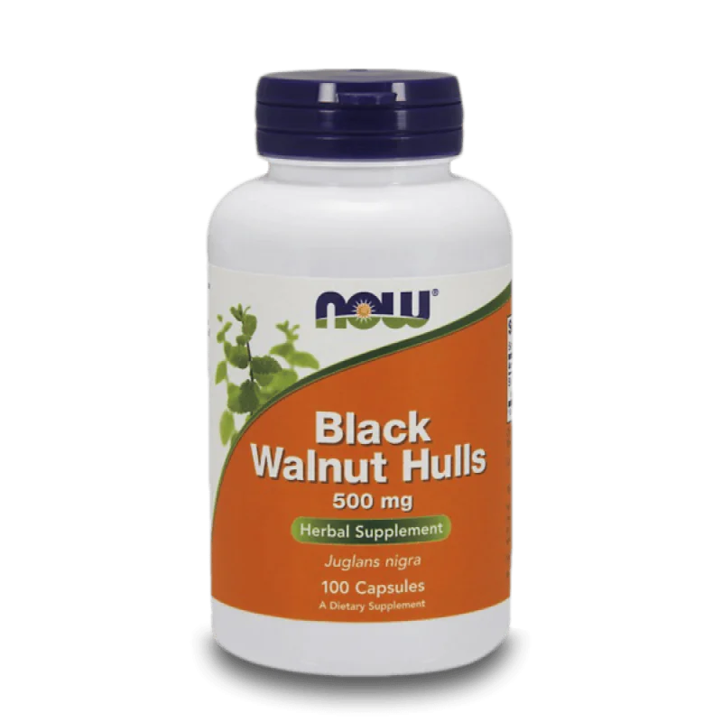 NOW Black Walnut Hulls 500 мг 100 капсули