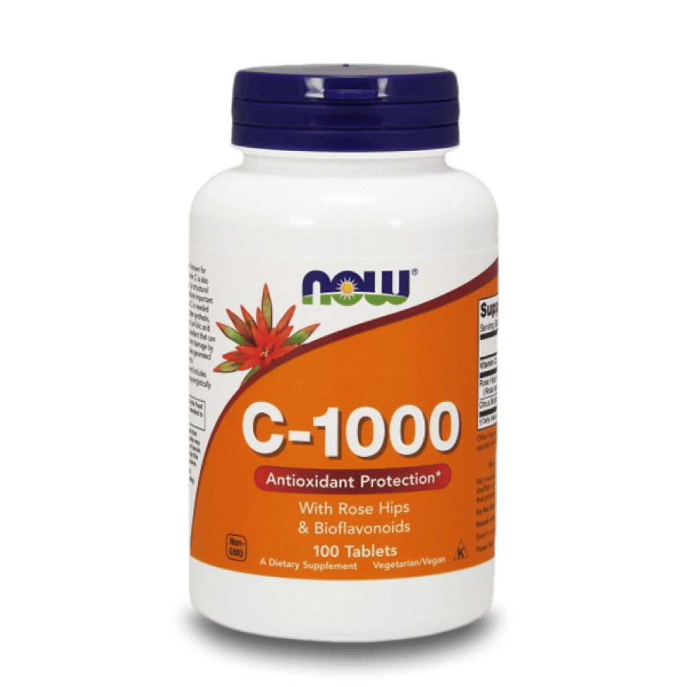 NOW C-1000 with Rose Hips And Bioflavonoids 100 таблетки