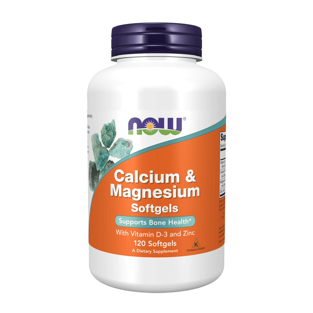 NOW Calcium & Magnesium Softgels 120 меки капсули