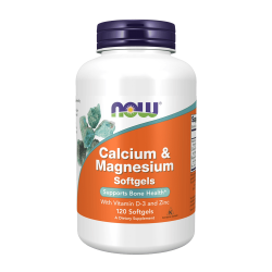NOW Calcium & Magnesium Softgels 120 меки капсули