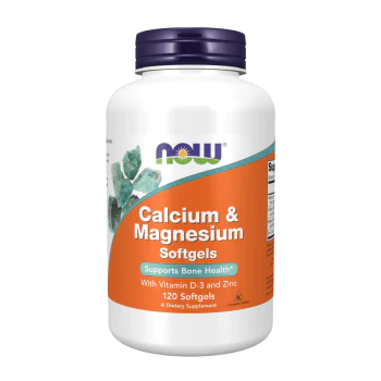 NOW Calcium & Magnesium Softgels 120 меки капсули