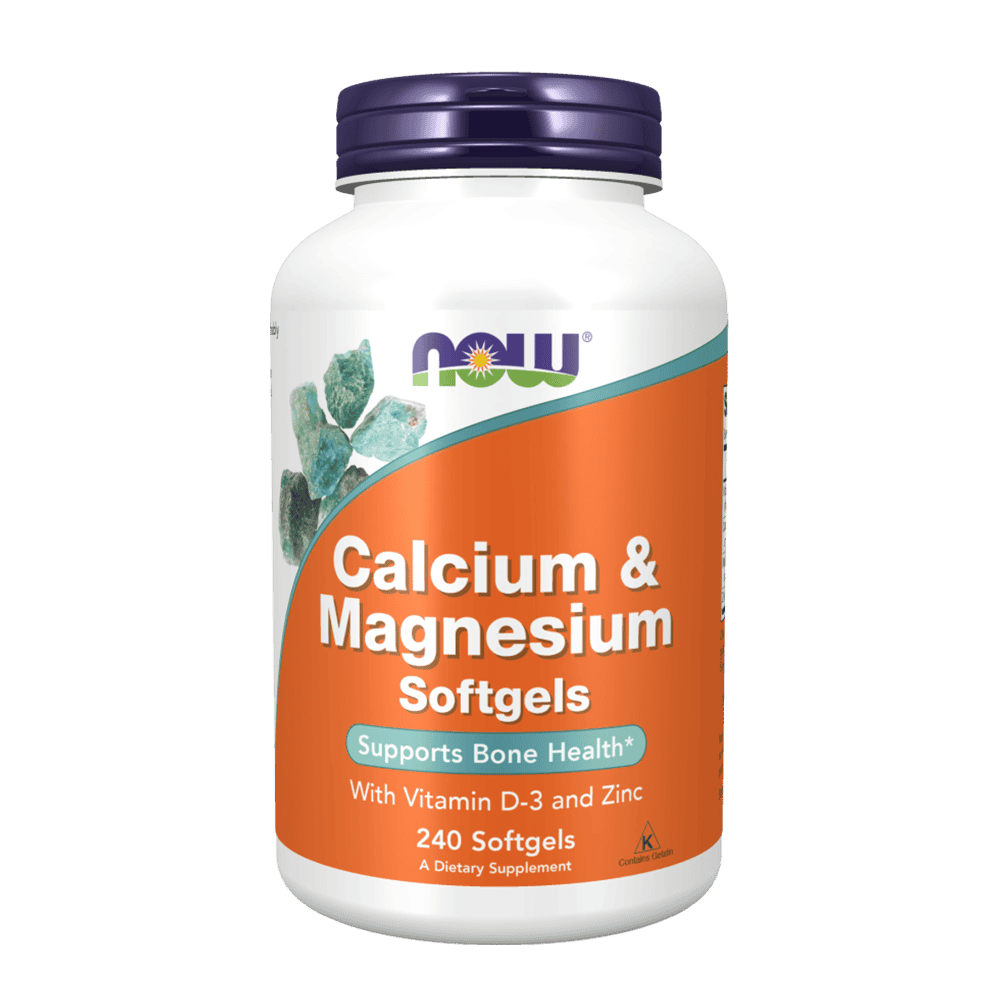 NOW Calcium & Magnesium Softgels 240 меки капсули