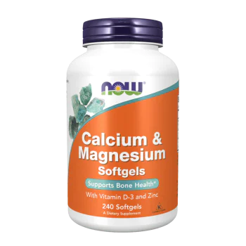 NOW Calcium & Magnesium Softgels 240 меки капсули