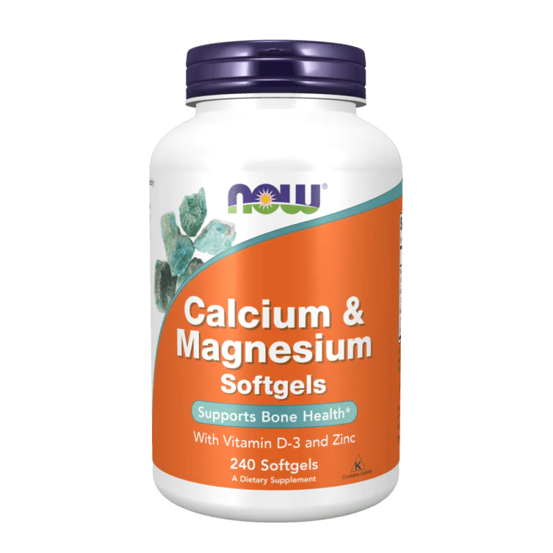 NOW Calcium & Magnesium Softgels 240 меки капсули