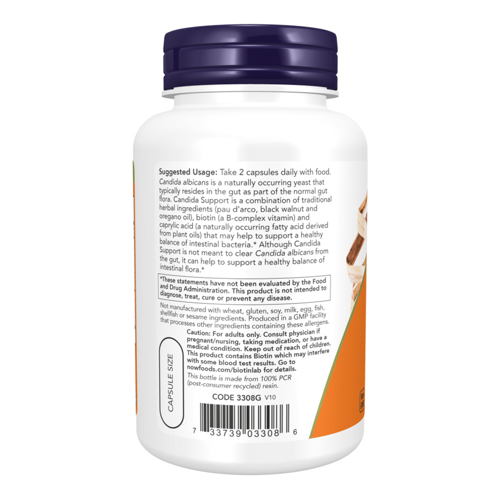 NOW Candida Support 90 растителни капсули