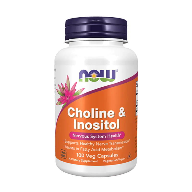 NOW Choline & Inositol 100 растителни капсули 