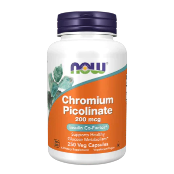 NOW Chromium Picolinate 200 мкг 250 растителни капсули