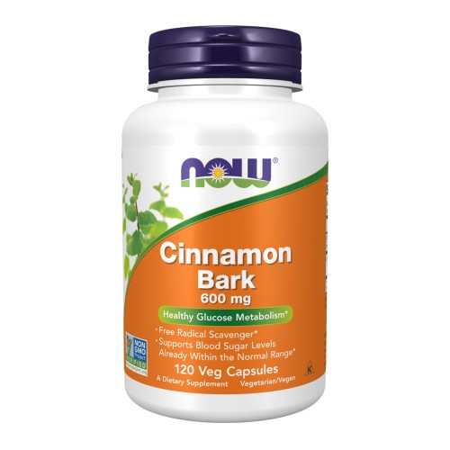 NOW Cinnamon Bark 600 мг 120 растителни капсули