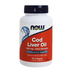 NOW Cod Liver Oil 1000 мг 90 меки капсули