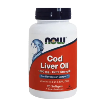 NOW Cod Liver Oil 1000 мг 90 меки капсули