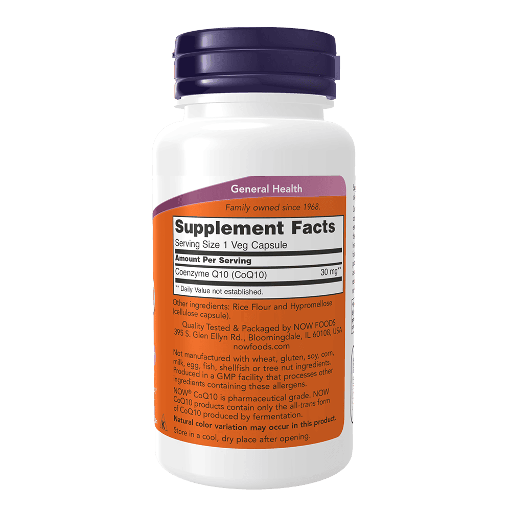 NOW CoQ10 30 мг 60 капсули