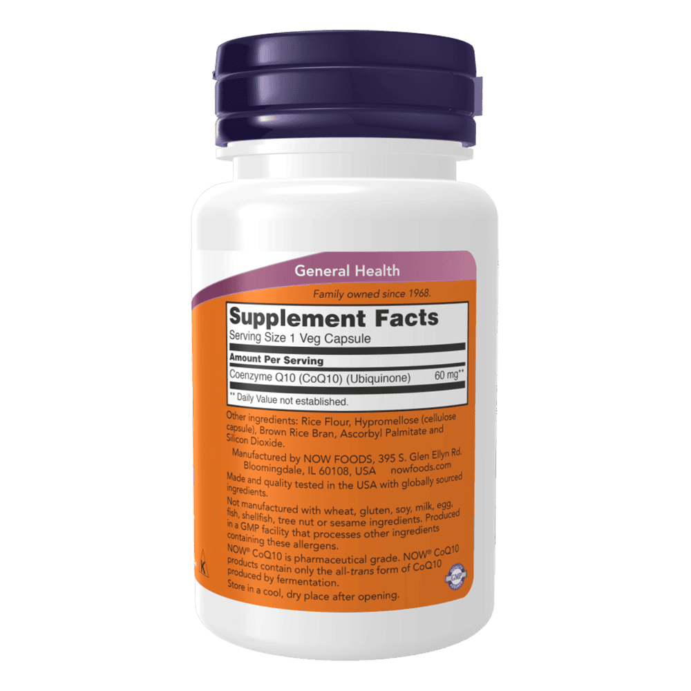 NOW CoQ10 60 мг 60 растителни капсули