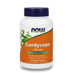 NOW Cordyceps 750 мг 90 растителни капсули