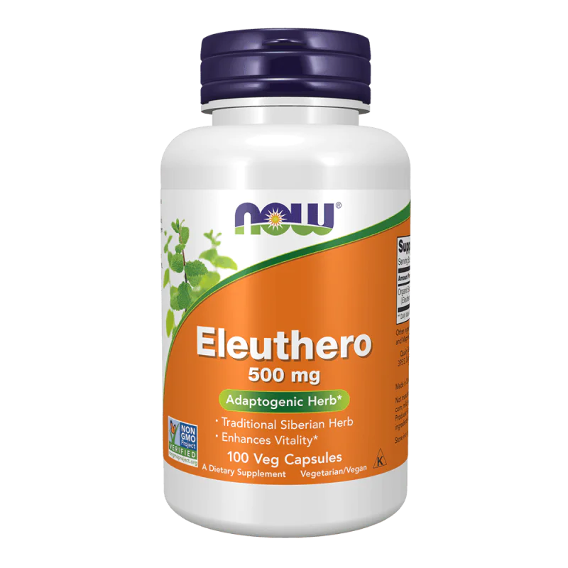 NOW Eleuthero 500 мг 100 капсули