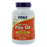 NOW Flax Oil High Lignan 1000 мг 120 меки капсули