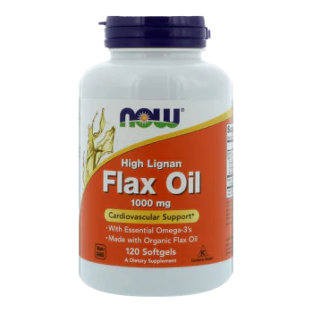 NOW Flax Oil High Lignan 1000 мг 120 меки капсули