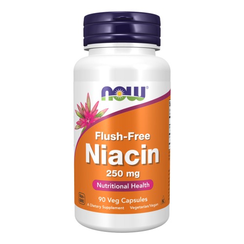 NOW Flush-Free Niacin 250 мг 90 растителни капсули