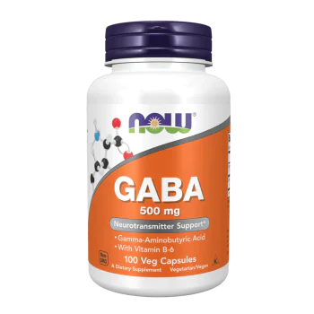 NOW GABA 500 мг 100 растителни капсули