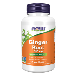 NOW Ginger Root 550 мг 100 растителни капсули