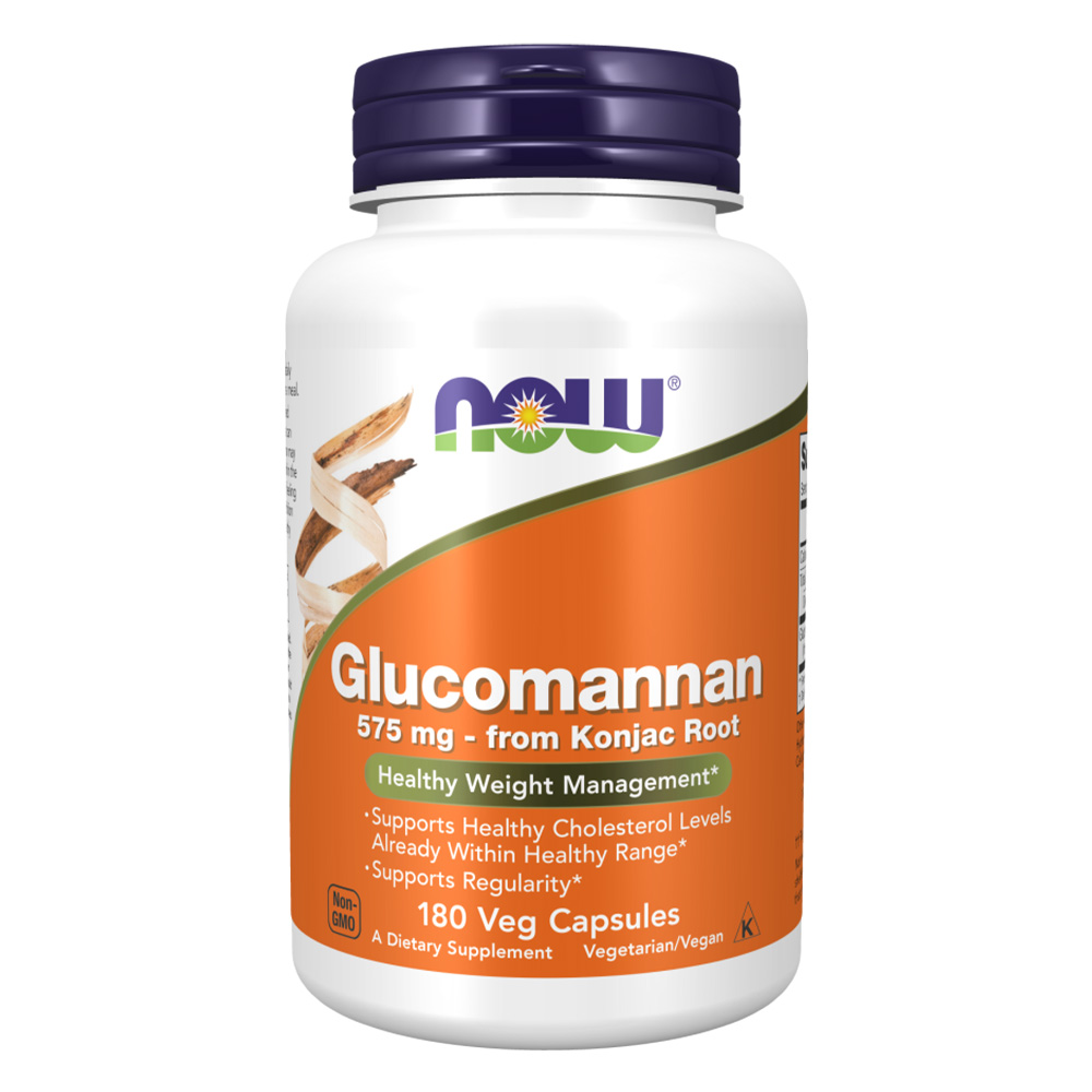 NOW Glucomannan 575 мг 180 растителни капсули