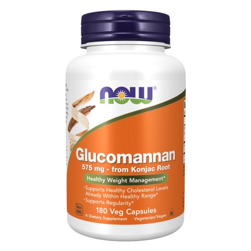 NOW Glucomannan 575 мг 180 растителни капсули