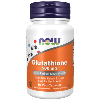 NOW Glutathione 500 мг 30 растителни капсули