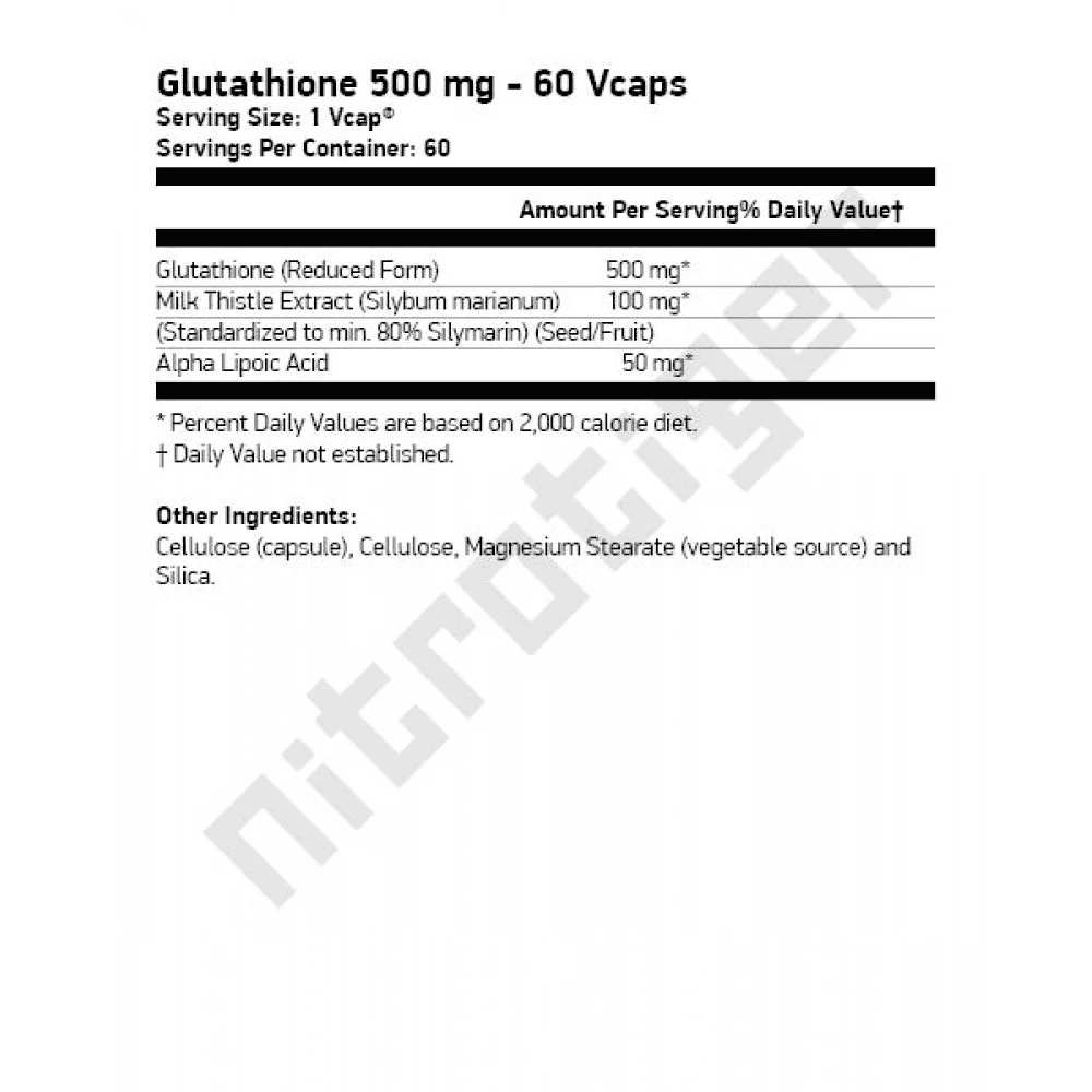 NOW Glutathione 500 мг 60 растителни капсули