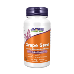 NOW Grape Seed 100 мг 100 вегетариански капсули 