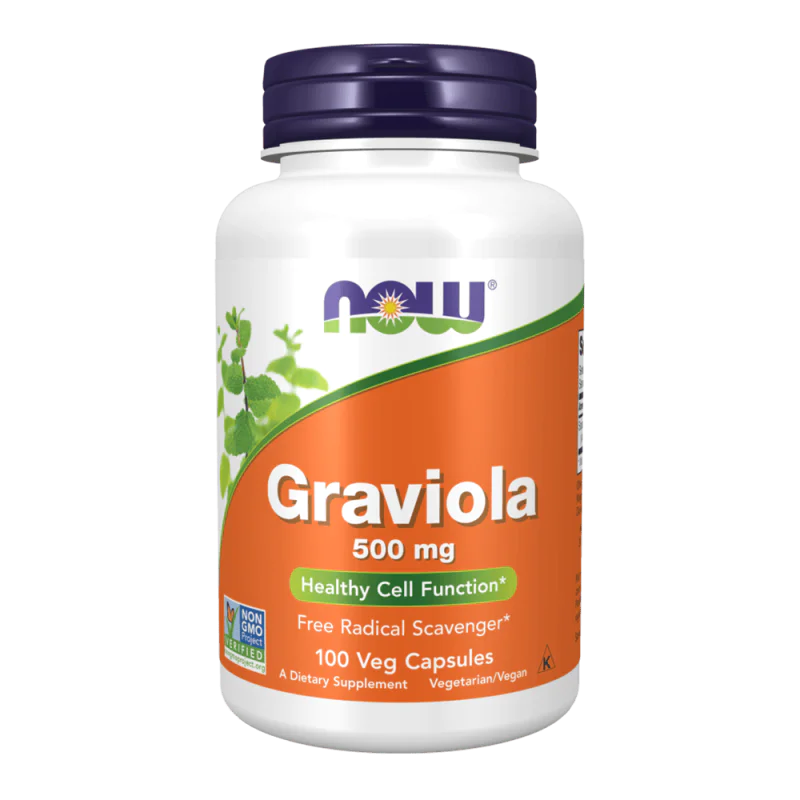 NOW Graviola 500 мг 100 растителни капсули 