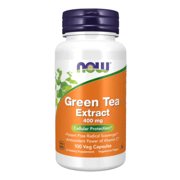 NOW Green Tea Extract 400 мг 100 растителни капсули