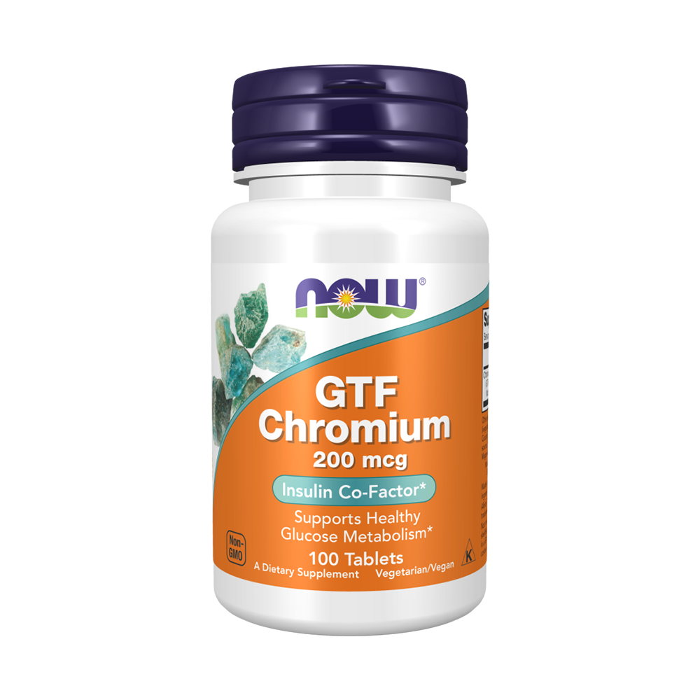NOW GTF Chromium 200 мкг 100 таблетки