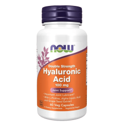 NOW Hyaluronic Acid 100 мг 60 растителни капсули