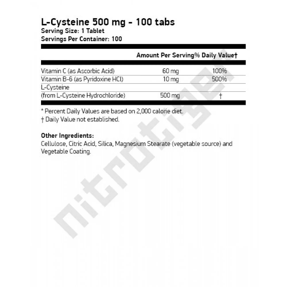 NOW L-Cysteine 500 мг 100 таблетки