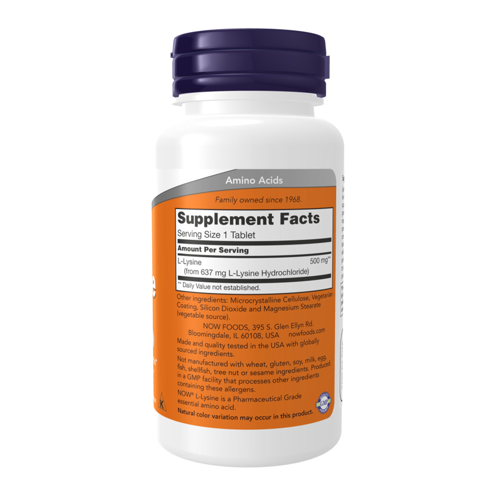 NOW L-Lysine 500 мг 100 таблетки