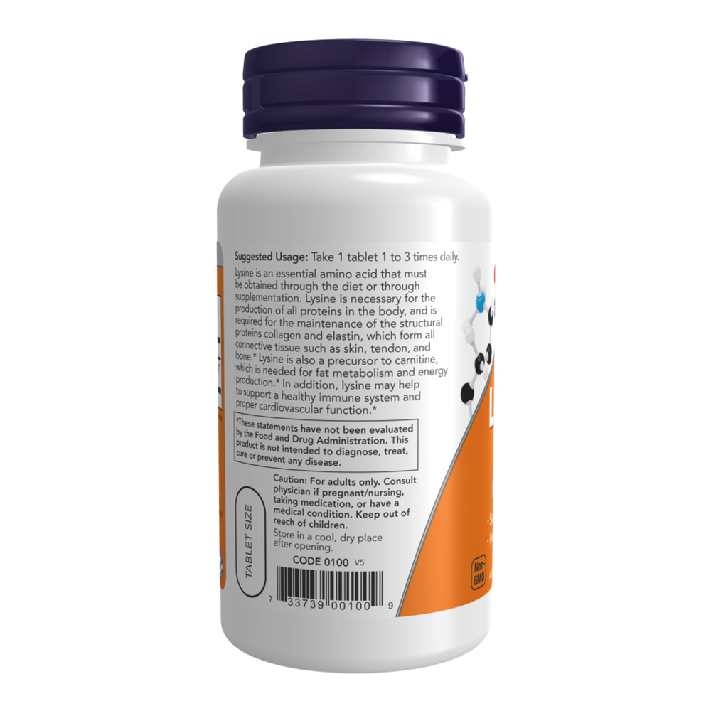 NOW L-Lysine 500 мг 100 таблетки