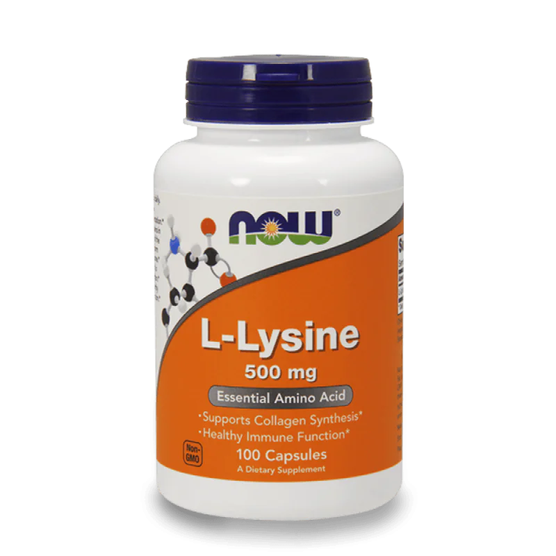 NOW L-Lysine 500 мг 100 капсули