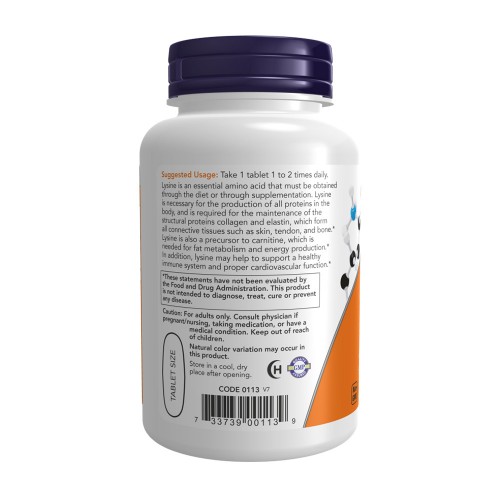 NOW L-Lysine 1000 мг 100 таблетки