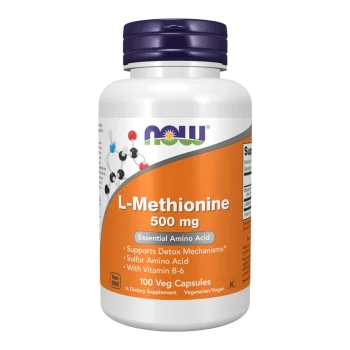 NOW L-Methionine 500 мг 100 растителни капсули