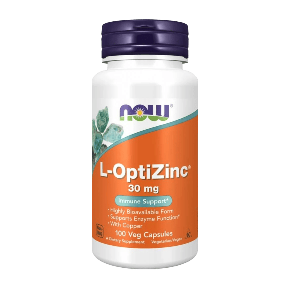 NOW L-OptiZinc 30 мг 100 растителни капсули