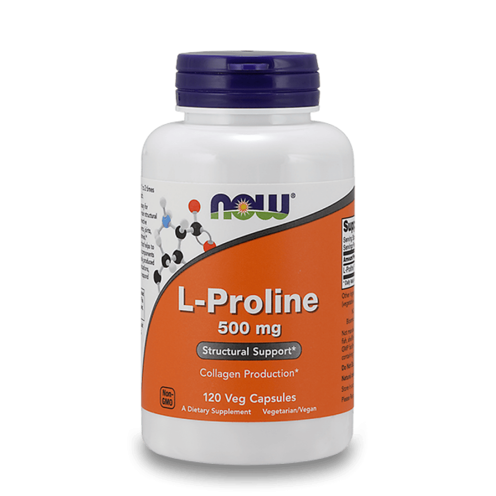 NOW L-Proline 500 мг 120 капсули