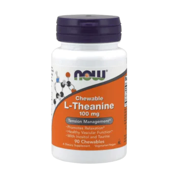 NOW L-Theanine 100 мг Plus 90 дъвчащи таблетки