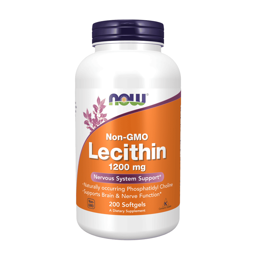 NOW Lecithin 1200 мг 200 софтгел капсули