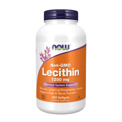 NOW Lecithin 1200 мг 200 софтгел капсули