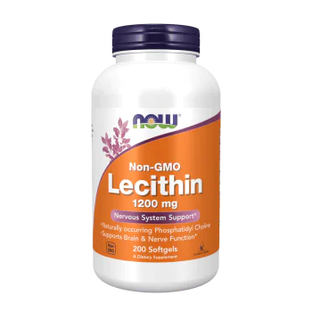 NOW Lecithin 1200 мг 200 софтгел капсули