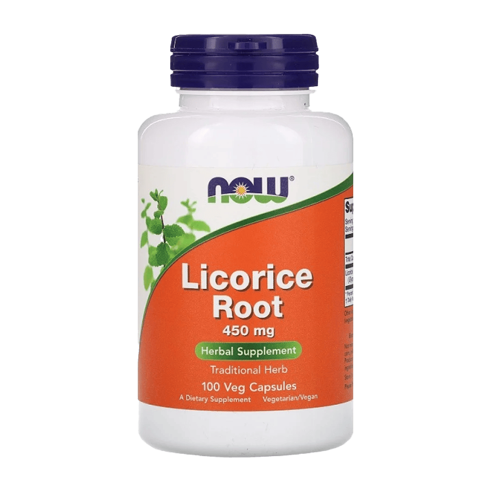 NOW Licorice Root 450 мг 100 растителни капсули