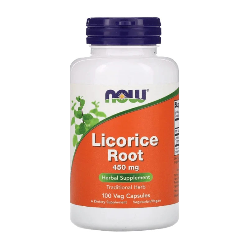 NOW Licorice Root 450 мг 100 растителни капсули