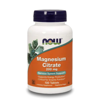 NOW Magnesium Citrate 200 мг 100 таблетки